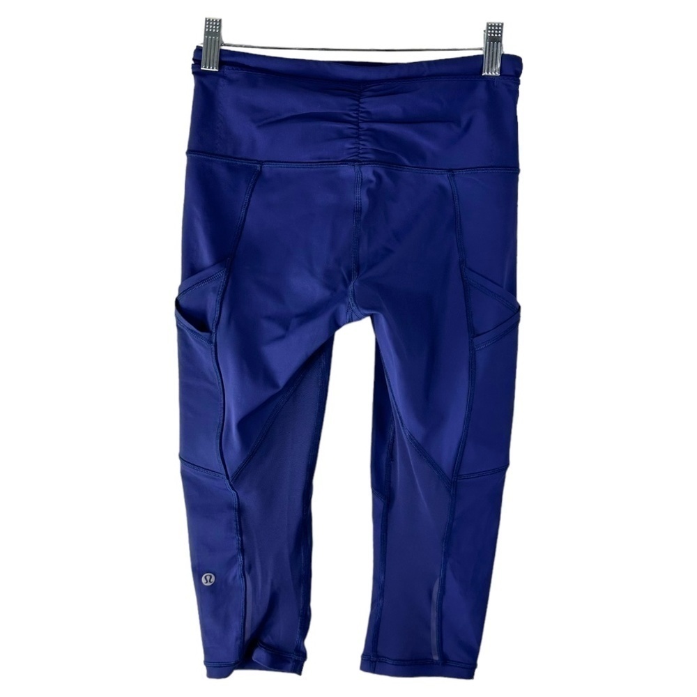 Lululemon Outrun Crop Emperor Blue SZ 4 - Picture 5 of 6